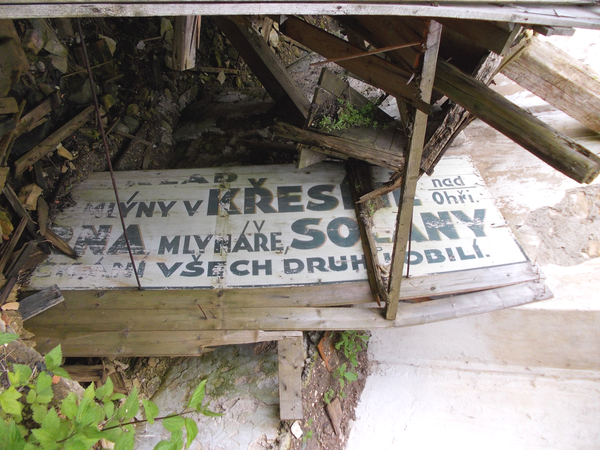 Firmenschild des letzten Müllers