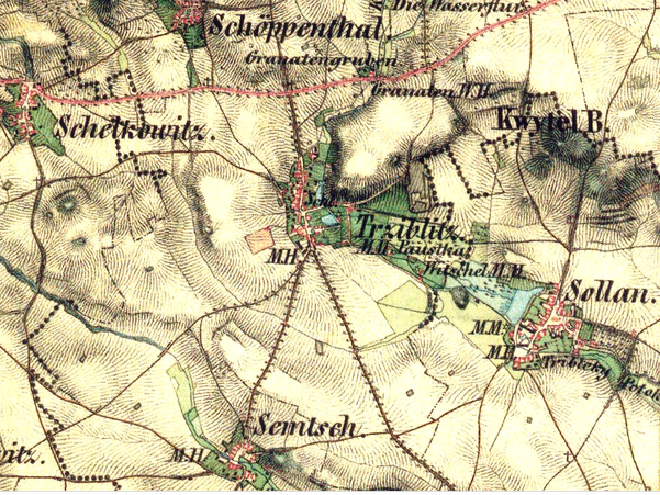 Sollan mit der Mühle im 19. Jahrhundert